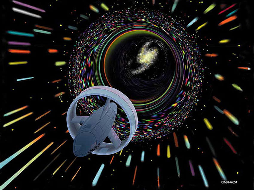wormhole, distant galaxy, space travel, warp speed, probe HD wallpaper