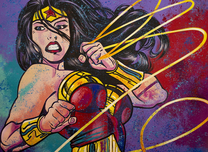 Wonder Woman Painting Arts , Superheroes HD wallpaper
