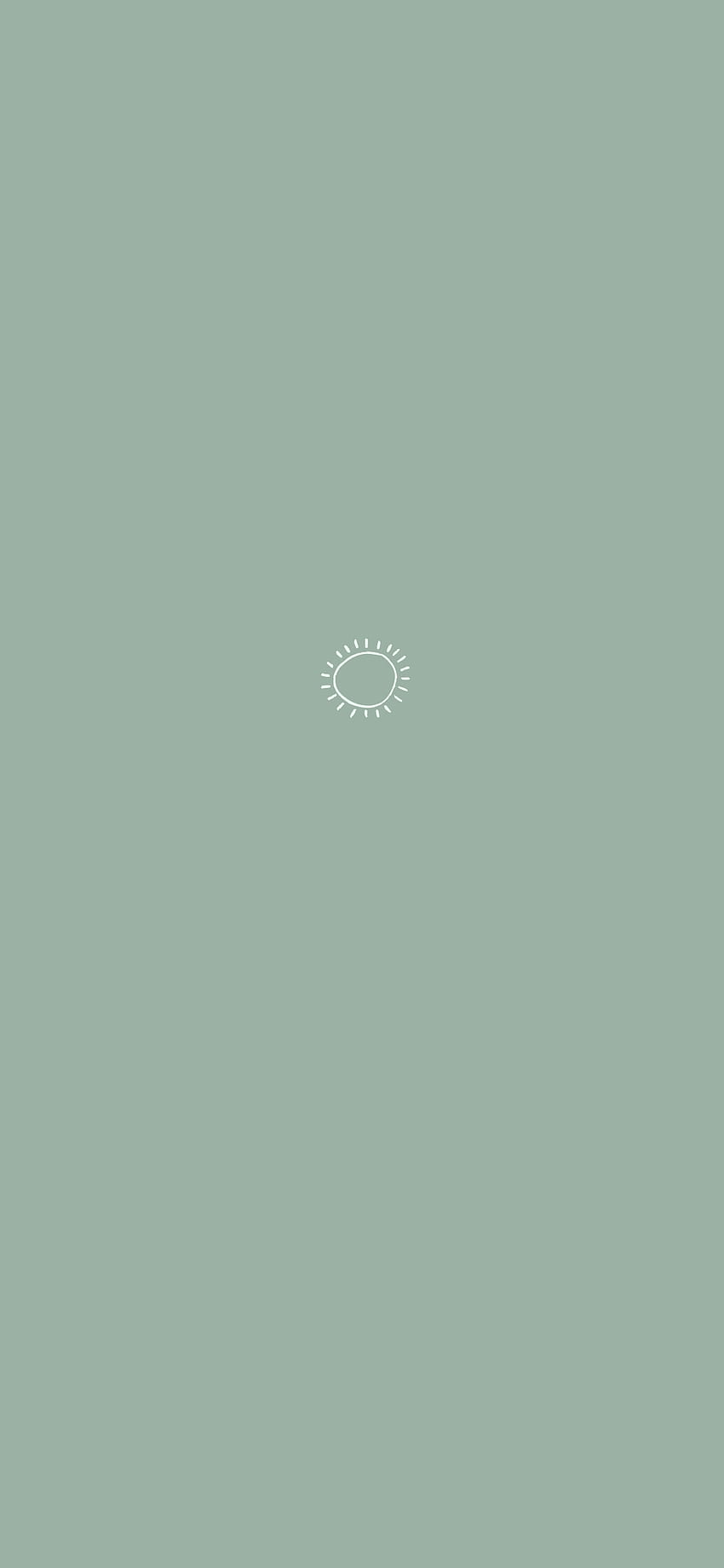 Szałwia zielona estetyka: The Sun - Idea , iPhone , schematy kolorów, zielona minimalistyczna estetyka Tapeta na telefon HD