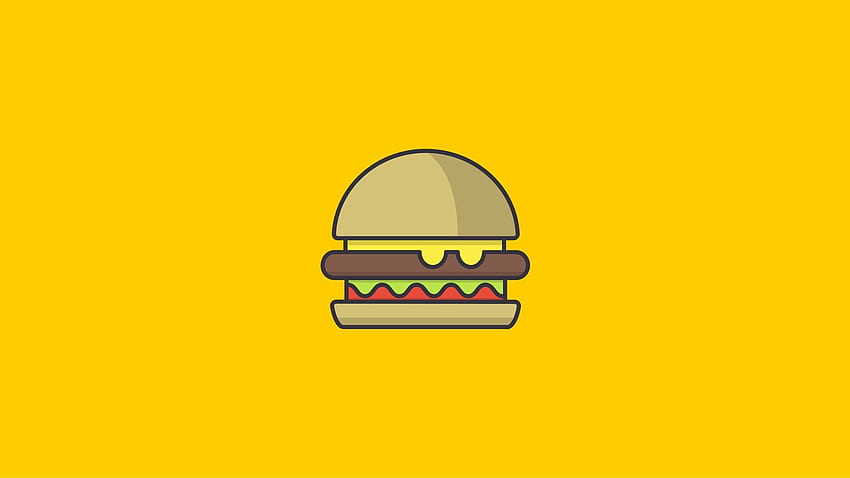 comida, Hambúrgueres, Minimalismo /, Food Logo papel de parede HD
