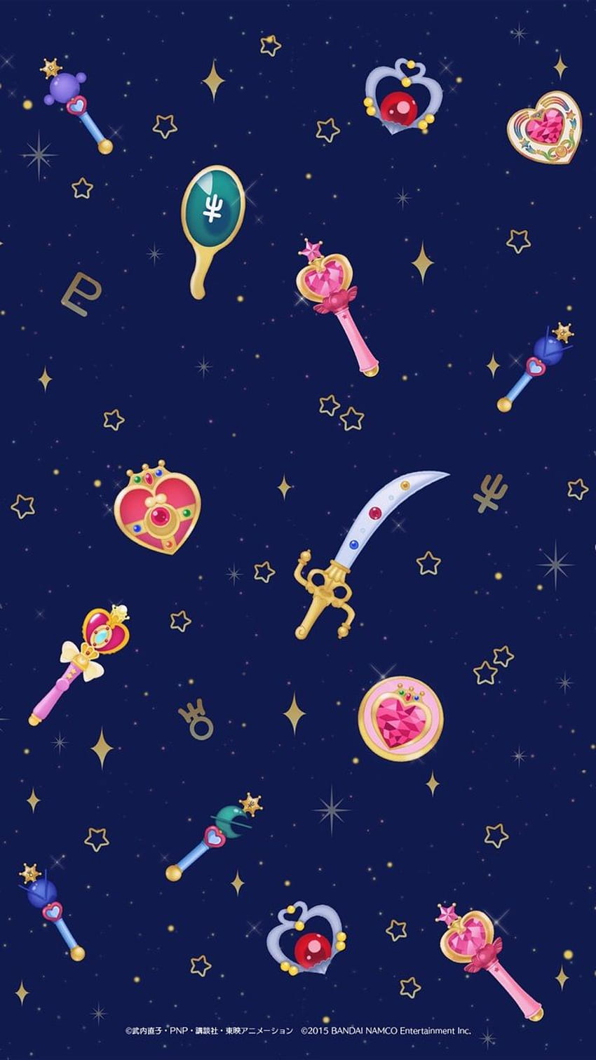 about text in by frozenpink♡, Sailor Moon Pattern HD phone wallpaper