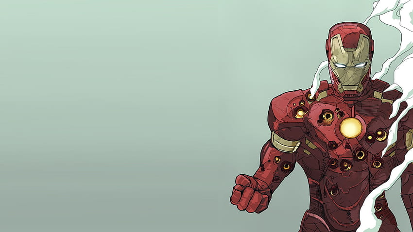 Iron Man digital , Marvel Comics, copy space, machinery • For You For & Mobile, Iron Man Vintage HD wallpaper