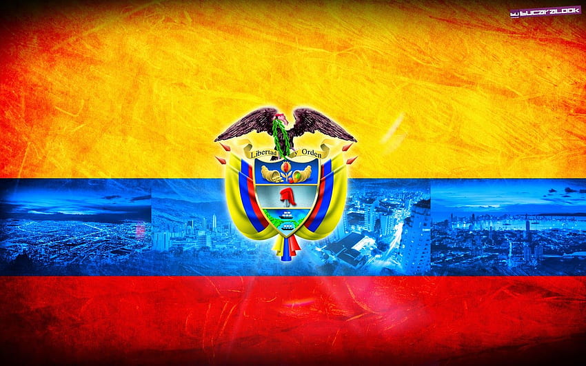 bandiera colombiana, bandiera del partito Sfondo HD