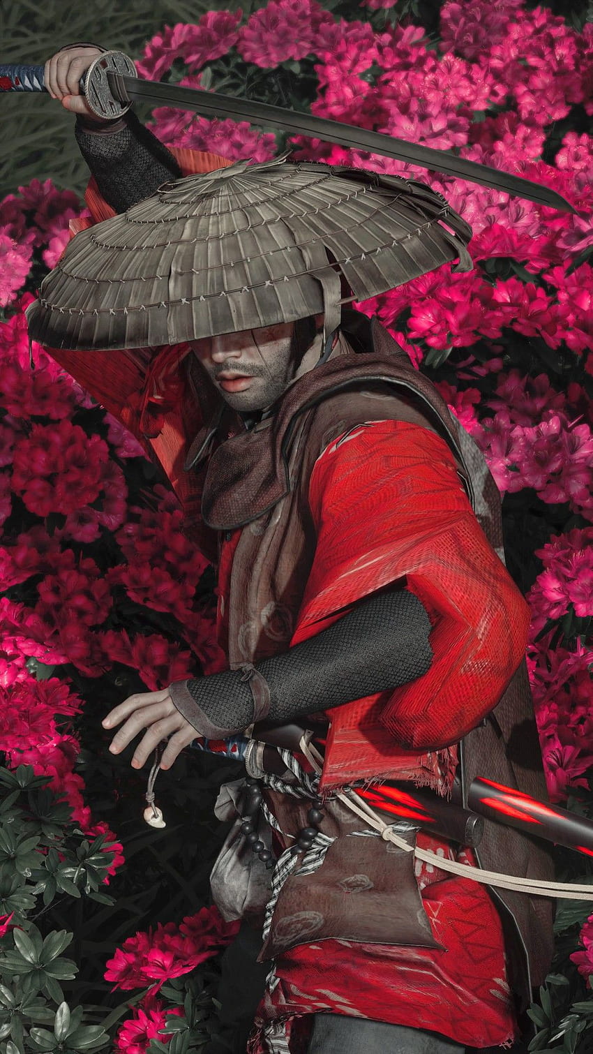 Geist von Tsushima. Jin Sakai. Geist von Tsushima, Samurai-Kunstwerk, Samurai-Kunst HD-Handy-Hintergrundbild