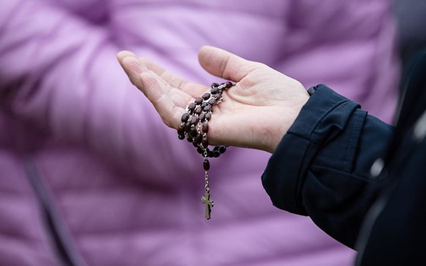 Rosary, , prayer, hand HD wallpaper