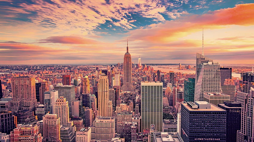 City • Empire State Building, New York, aerial graphy of Empire State Building in New York during daytime • For You The Best For & Mobile, Pastel City HD wallpaper