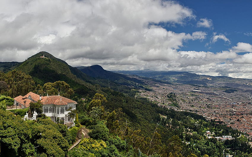 Villa Colombia Bogotá América del Sur Naturaleza Montañas Bosques, Colombia Paisaje fondo de pantalla