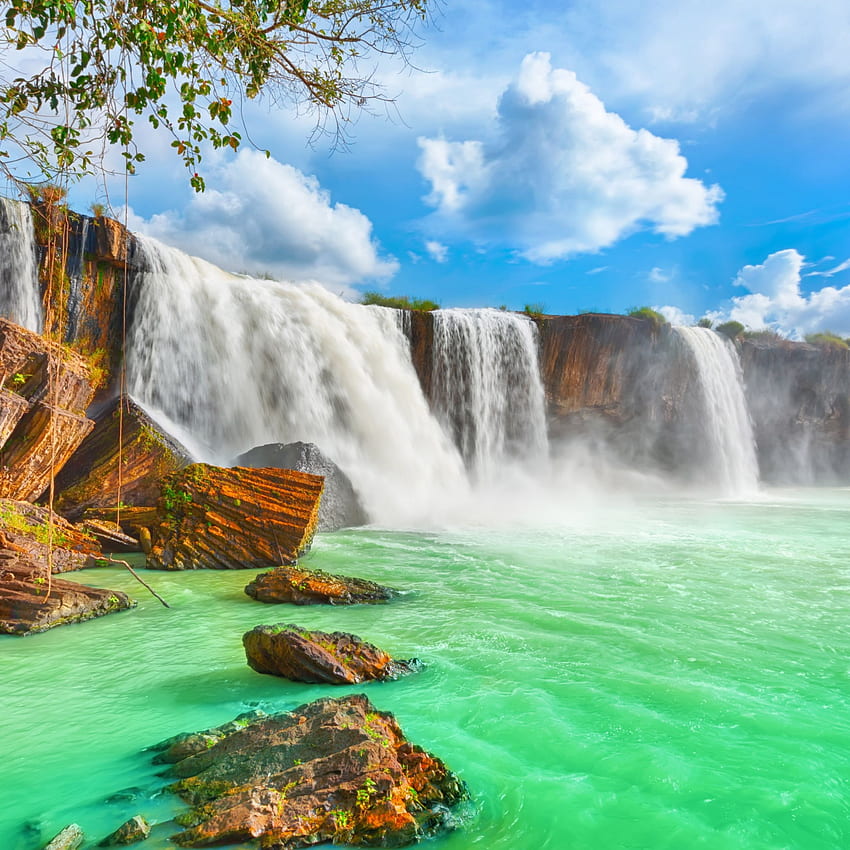 cachoeira, , Beautiful Dry Nur, Vietnam Apple iPad Air Papel de parede de celular HD