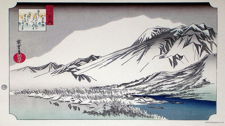Hiroshige 100 Pemandangan Edo. Ukiyo E, Balok Kayu Jepang Wallpaper HD