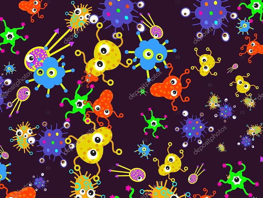 Ilustrasi Stok Bakteri - Mikroba - & Latar Belakang, Mikroorganisme Wallpaper HD