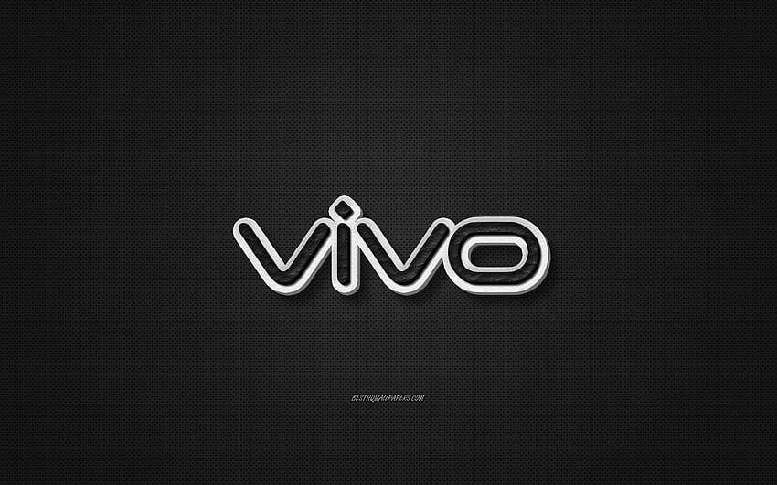 Logotipo de cuero Vivo, textura de cuero negro, emblema, Vivo, arte creativo, negro, logotipo Vivo con resolución . Alta calidad fondo de pantalla