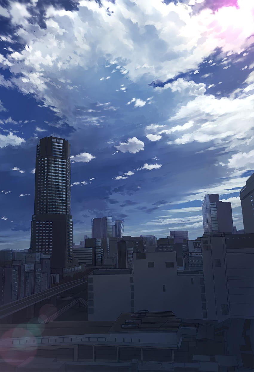KREA - anime girl in realistic world, falling from collapsing skyscraper,  broken glass, 3 d render, octane render