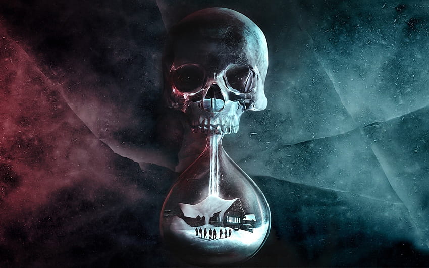 people, Digital Art, Hourglasses, Skull, Until Dawn, Video Games, House, Snow / and Mobile Background, Dawn HD wallpaper