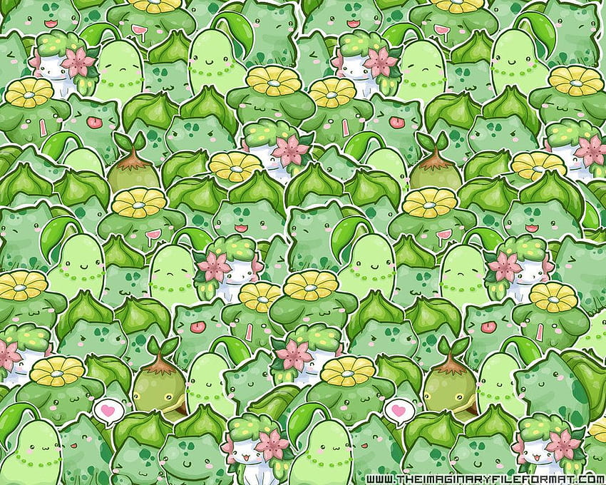 Grass Pokemon By PeterPan Syndrome, Chibi Pokemon HD wallpaper