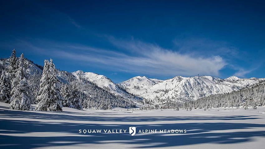 Squaw Valley Alpine Meadows, Ski Trails HD wallpaper