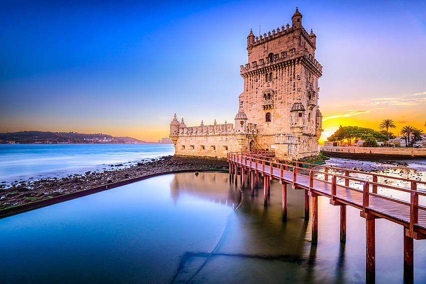 portugal, Coast, Fortress, Belem, Tower, Lisbon, Cities HD wallpaper