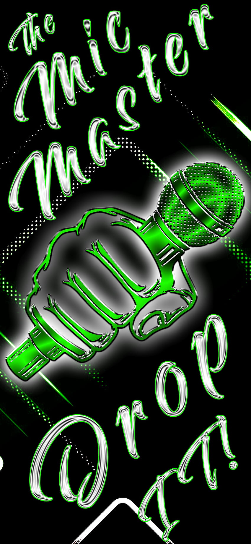 Mic Master Green, drop, studio, performer, color, microphone, hand, rapper HD phone wallpaper