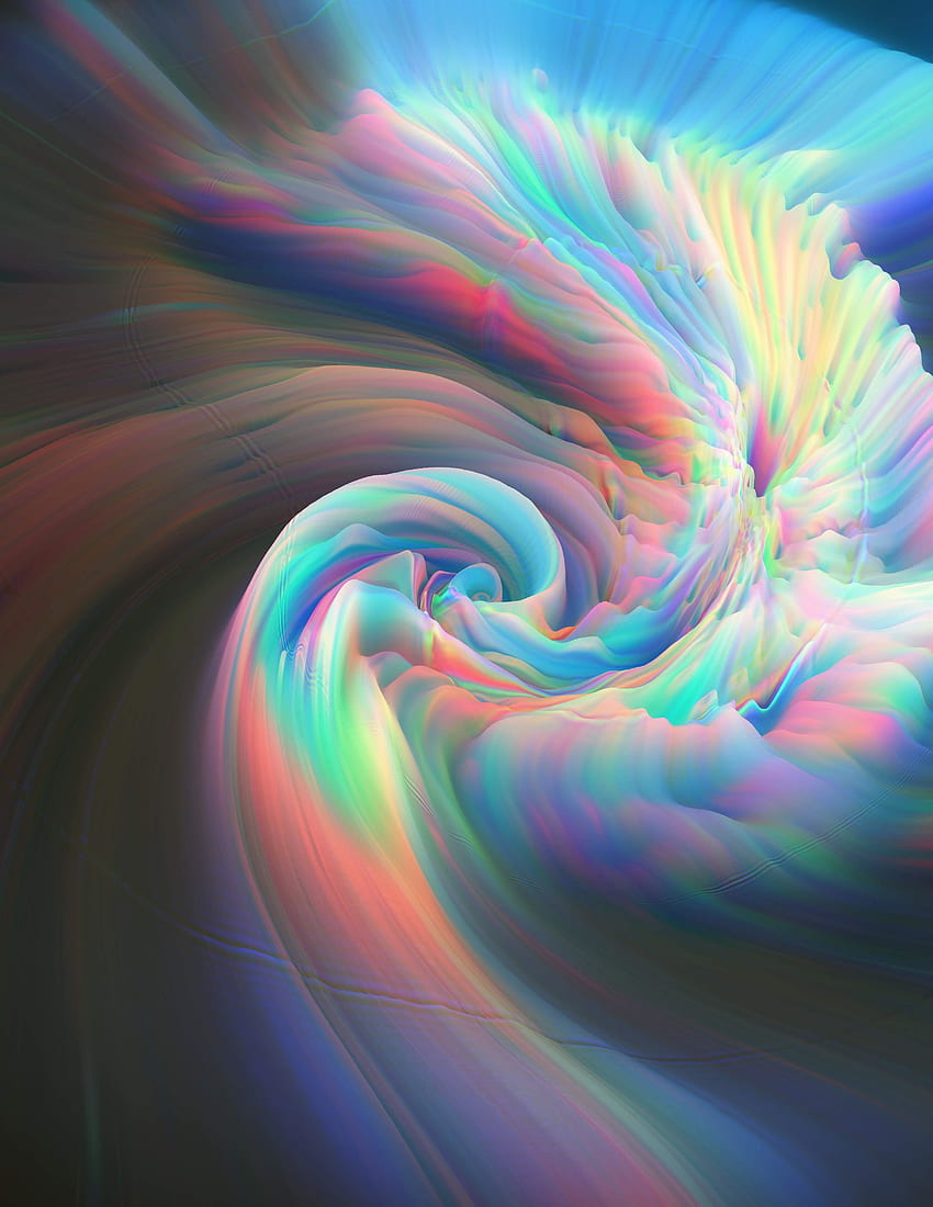 Glitch art, redemoinho colorido, abstração Papel de parede de celular HD