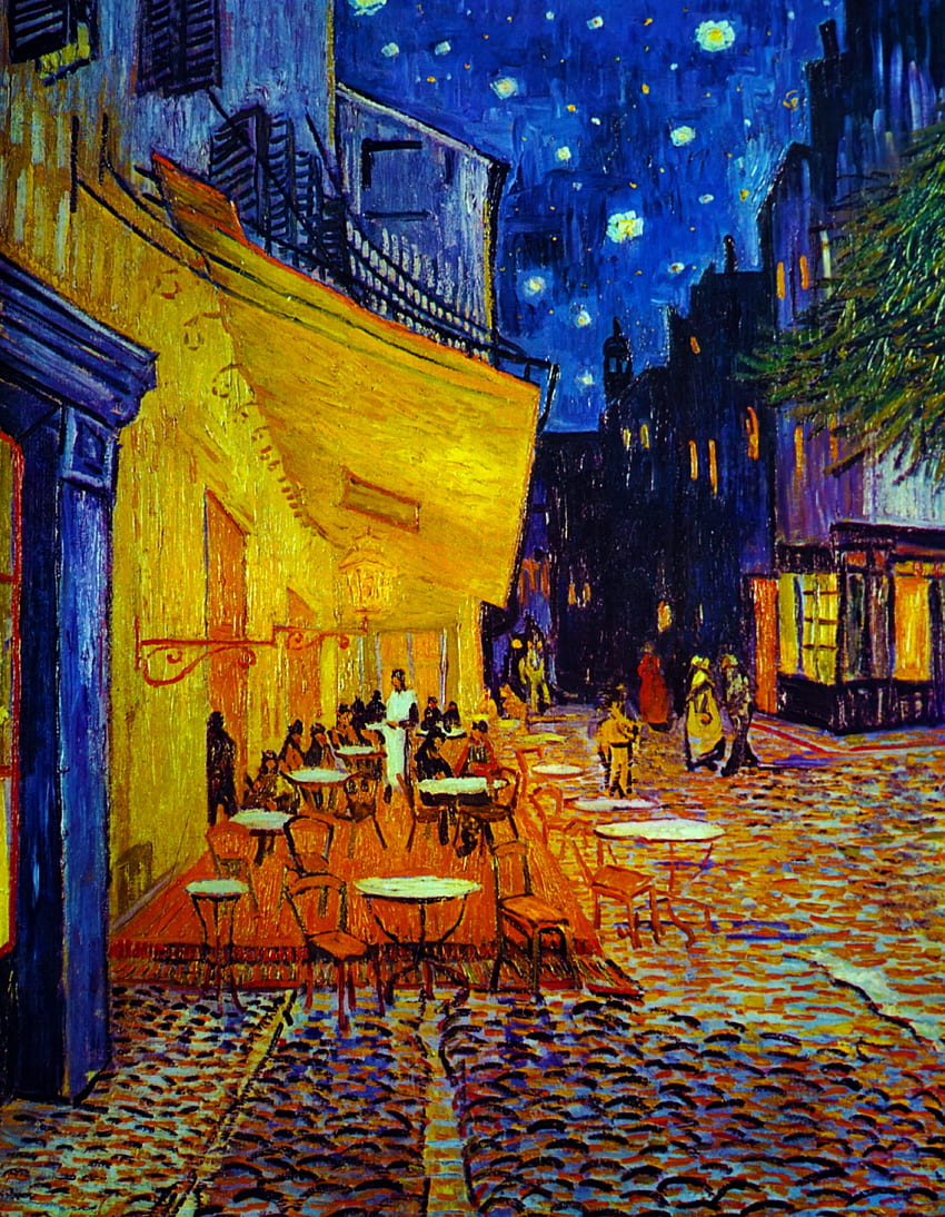 „Nocny taras kawiarni” Van Gogha tematem debaty na Twitterze Tapeta na telefon HD