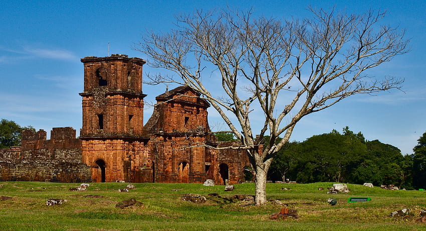 Sitio Arqueologico de Sao Miguel das Missoes, arvore, missoes, arqueologia, sao-miguel HD-Hintergrundbild