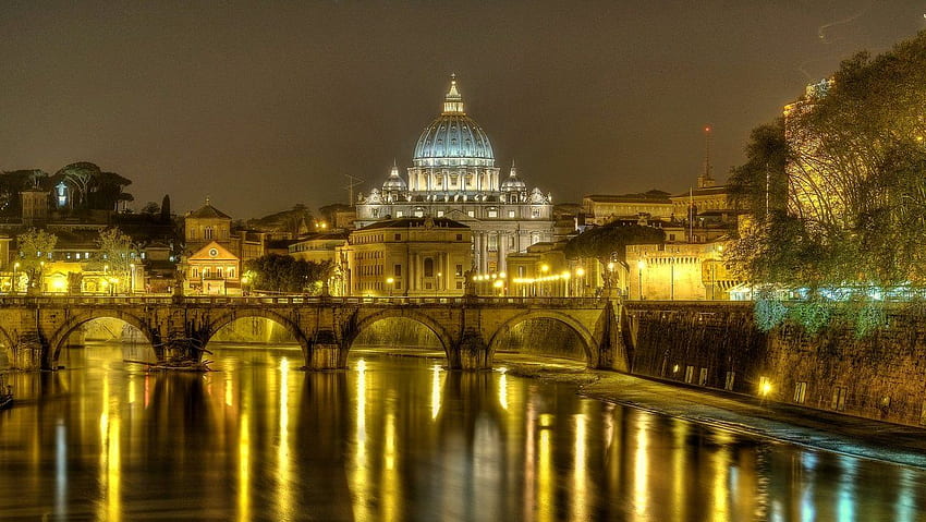 St. Peter's Basilica, Rome Street HD wallpaper