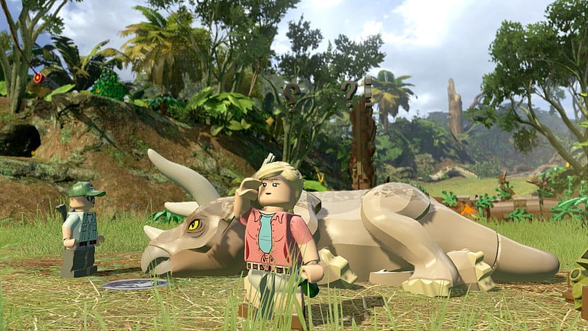LEGO Jurassic World First pokazuje Dinozaury z klocków i mnóstwo akcji Tapeta HD