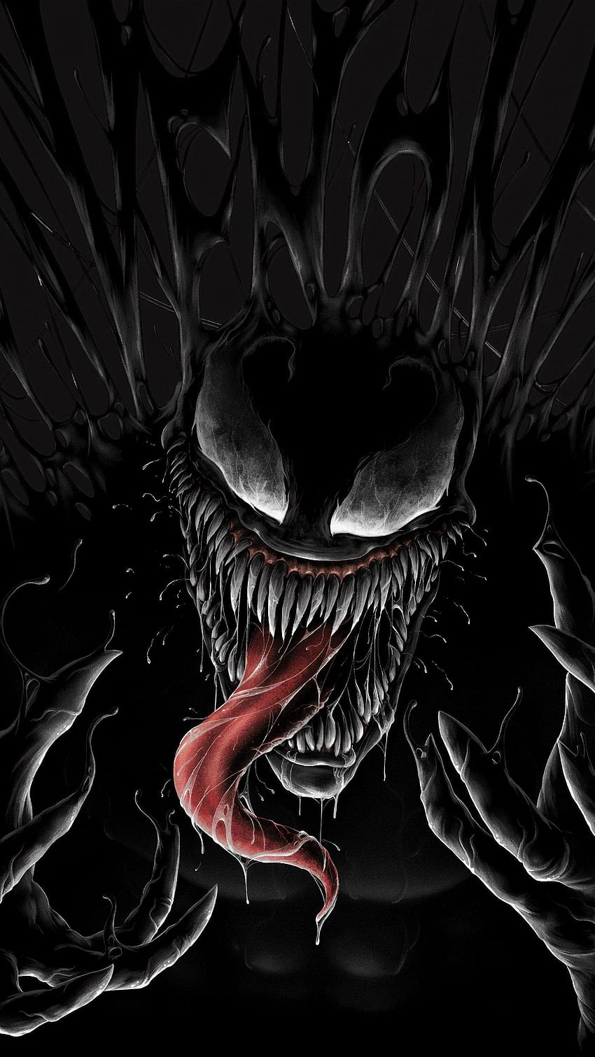 Venom, Marvel Black Venom, Black Venom Papel de parede de celular HD