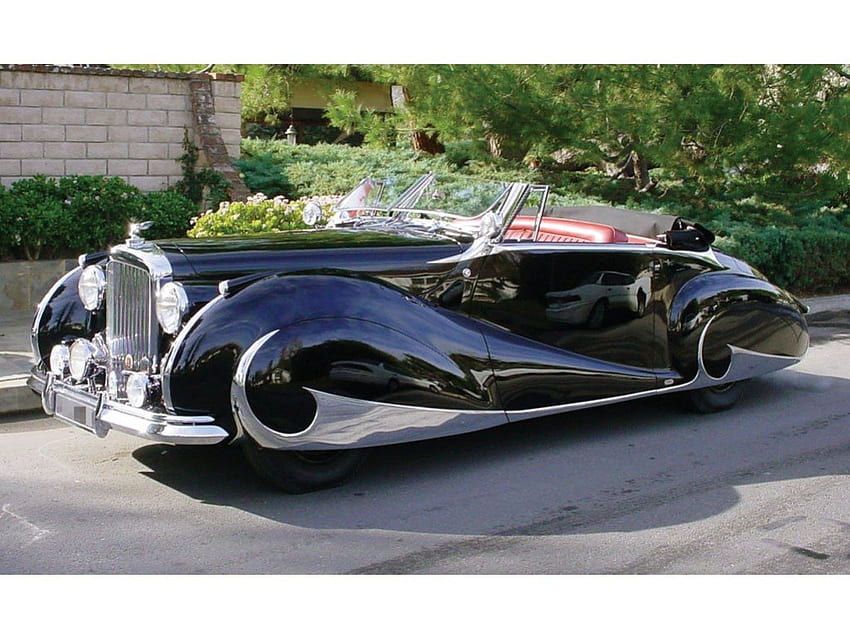 Bentley MarkVIFranayCabriolet, clásico, negro, coche, espectáculo, caliente, bentley fondo de pantalla