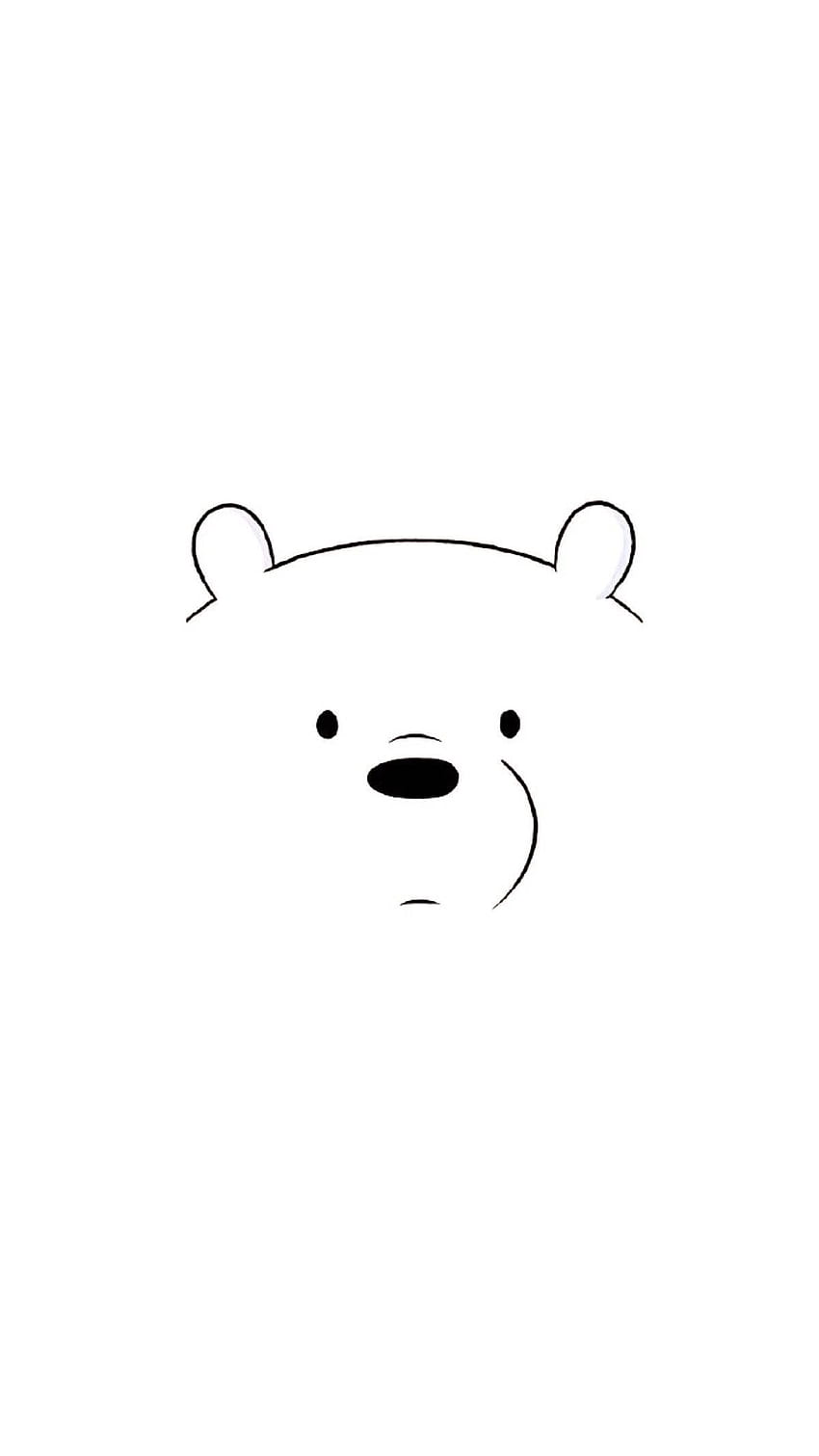 Orso di ghiaccio Trendy, Plain, Bear, Kawaii, Bear Drawing Sfondo del telefono HD