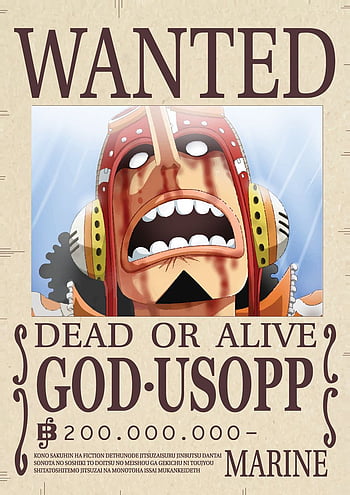 Wanted Poster One Piece , Ussop Bounty HD phone wallpaper | Pxfuel