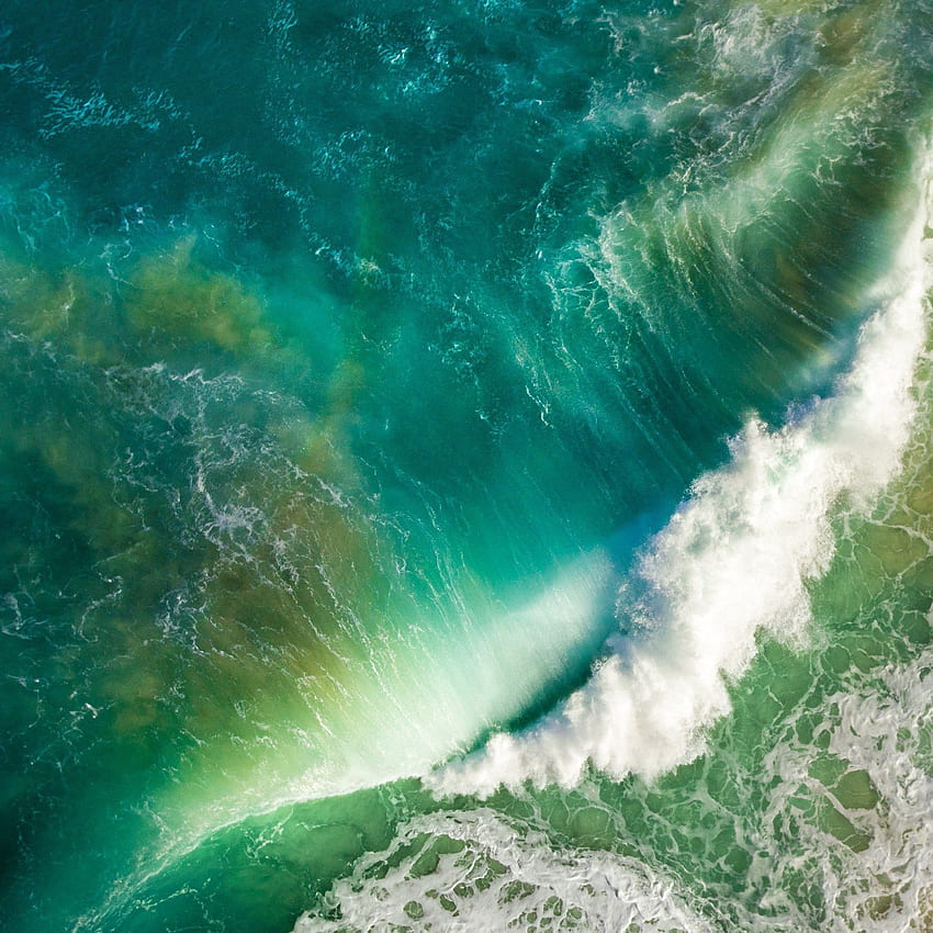 the iOS 10 Default for iPhone & iPad, Waves HD phone wallpaper