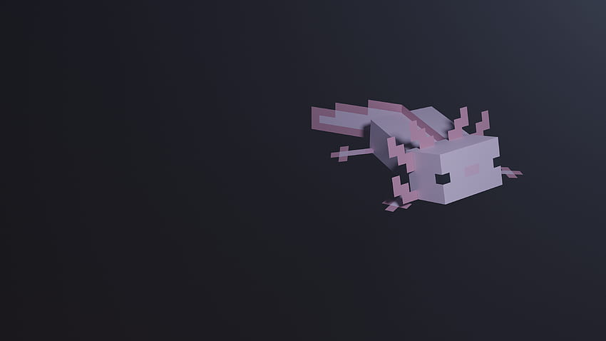 Para quem (enquanto espera) quer ter um fundo Axolotl, aqui: Minecraft, Kawaii Axolotl papel de parede HD