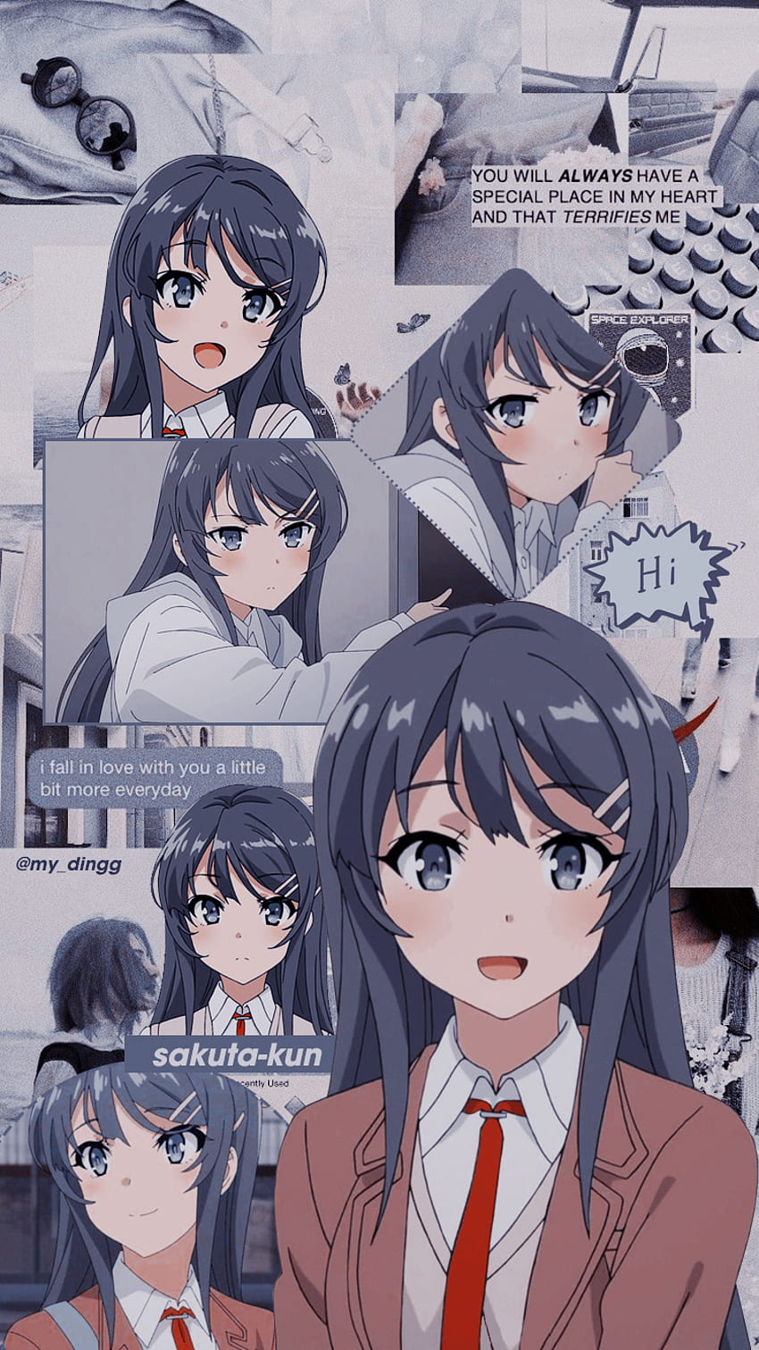 Mai sakurajima, maisan, anime, arte HD phone wallpaper