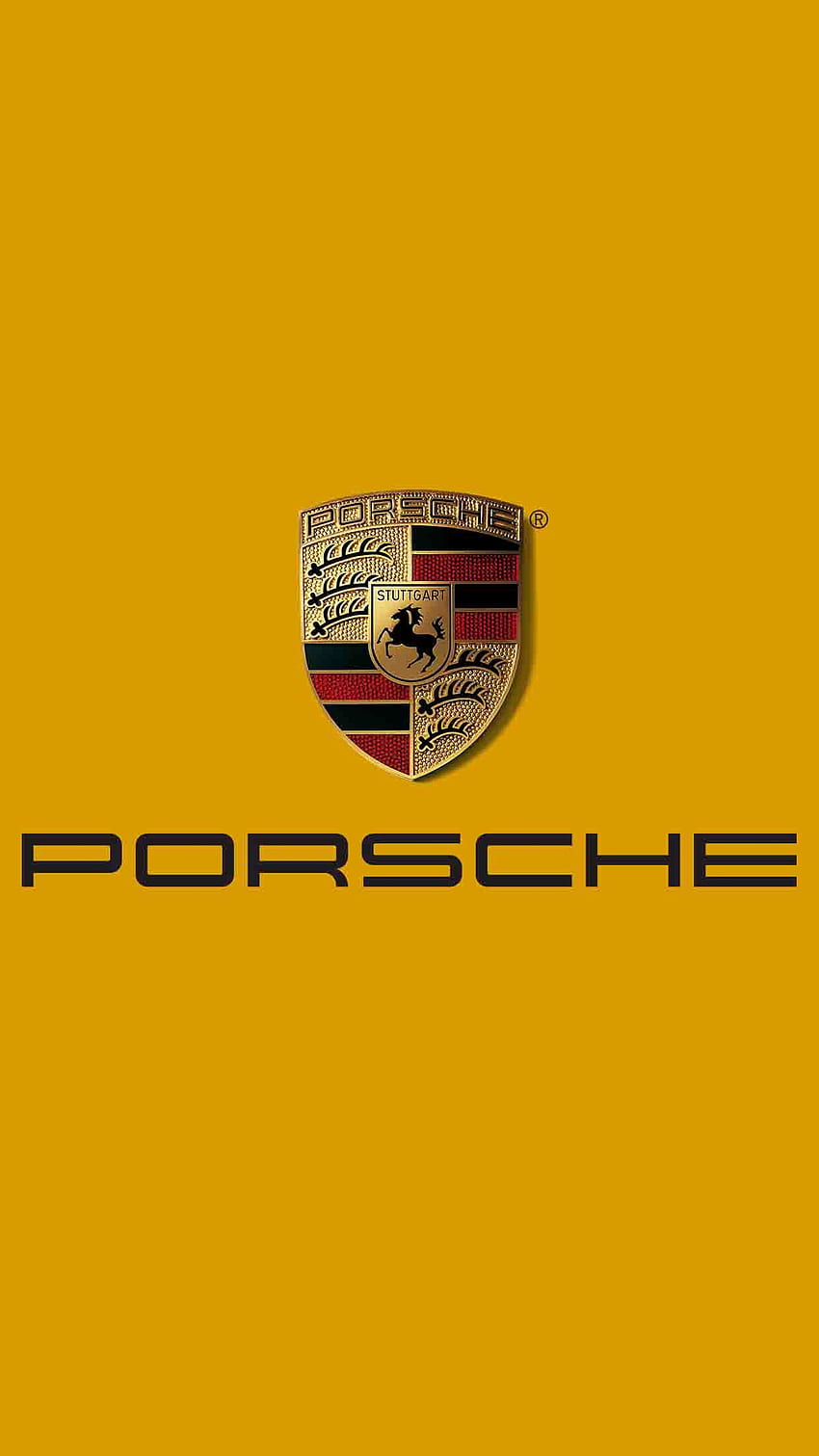 Oryginał Porsche. Porsche iphone, logo samochodów, logo luksusowych samochodów, Porsche Yellow Tapeta na telefon HD