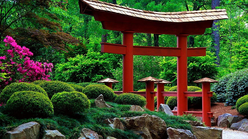 Zen Garden background, Zen Spring HD wallpaper