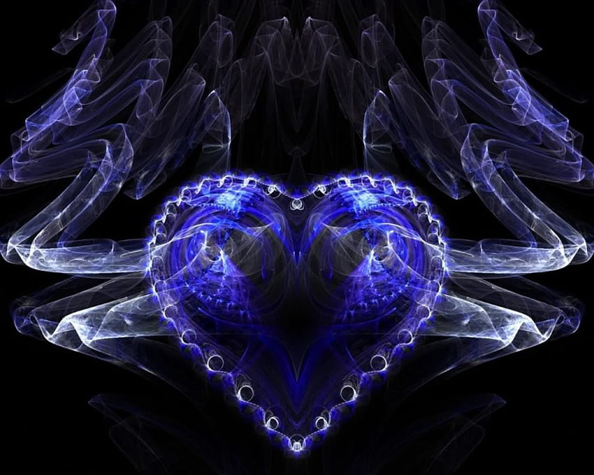 blue heart, hearts, love HD wallpaper