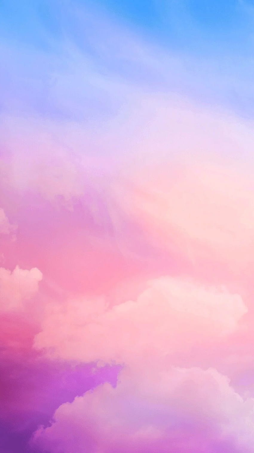 アイフォン。 空、ピンク、雲、昼間、紫、青、紫の雲 HD電話の壁紙
