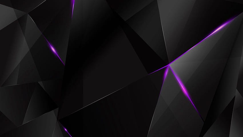 - Пурпурни абстрактни полигони (черен BG), синьозелен и лилав абстракт HD тапет