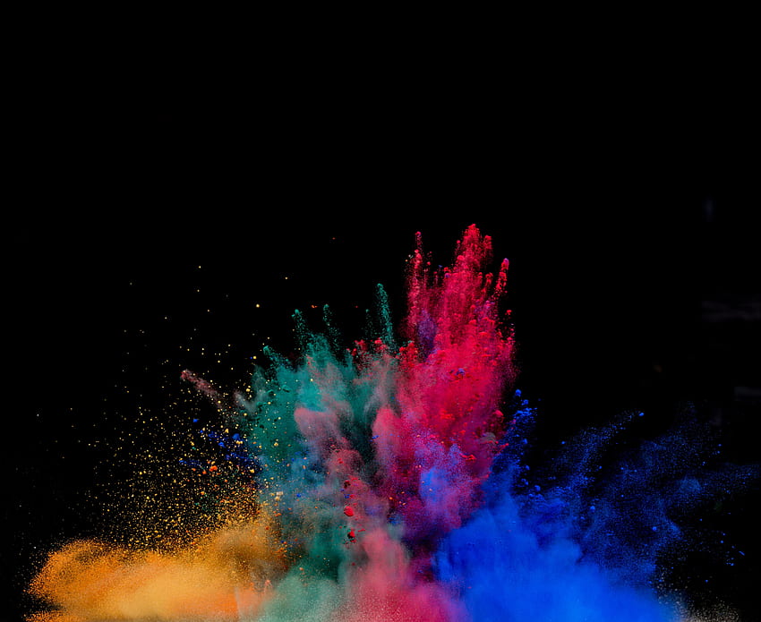 여러 가지 빛깔의 홀리 파우더 파우더 폭발 HD 월페이퍼