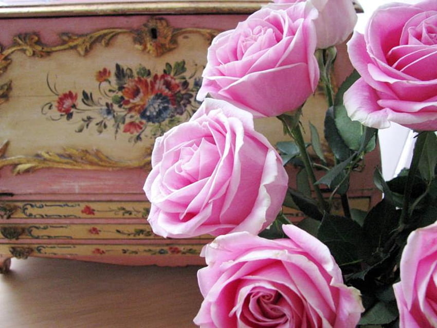 Liebst du Rosen?, Sonnenschein, Rosa, Rosen, Natur, Blumen, wunderbar, lieblich, für immer HD-Hintergrundbild