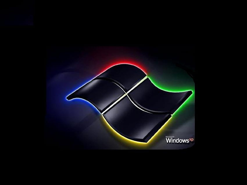 Windows XP, kolory, czerń, komputer, okna Tapeta HD