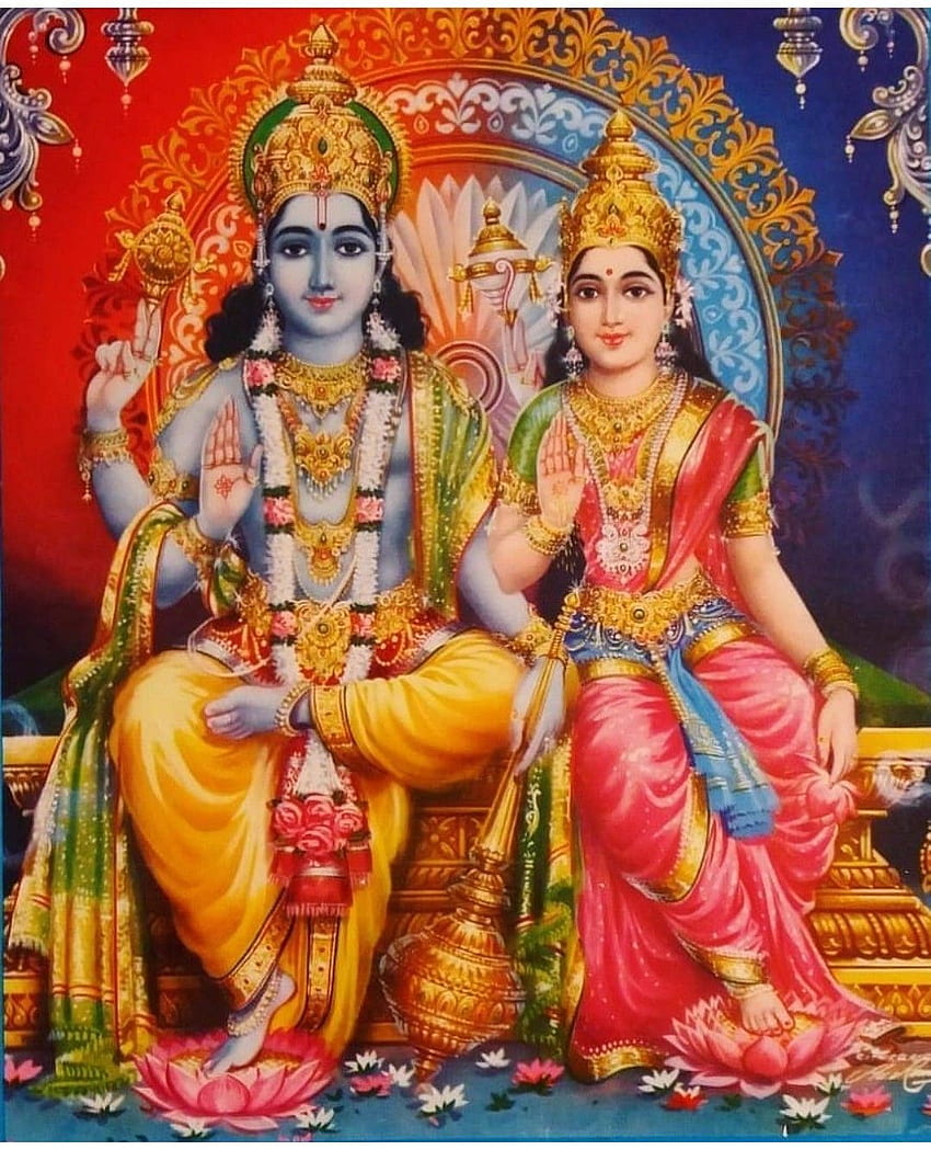 Лакшми Нараян Вишну Лакшми. Вишну, Бог Вишну, индуски божества HD тапет за телефон