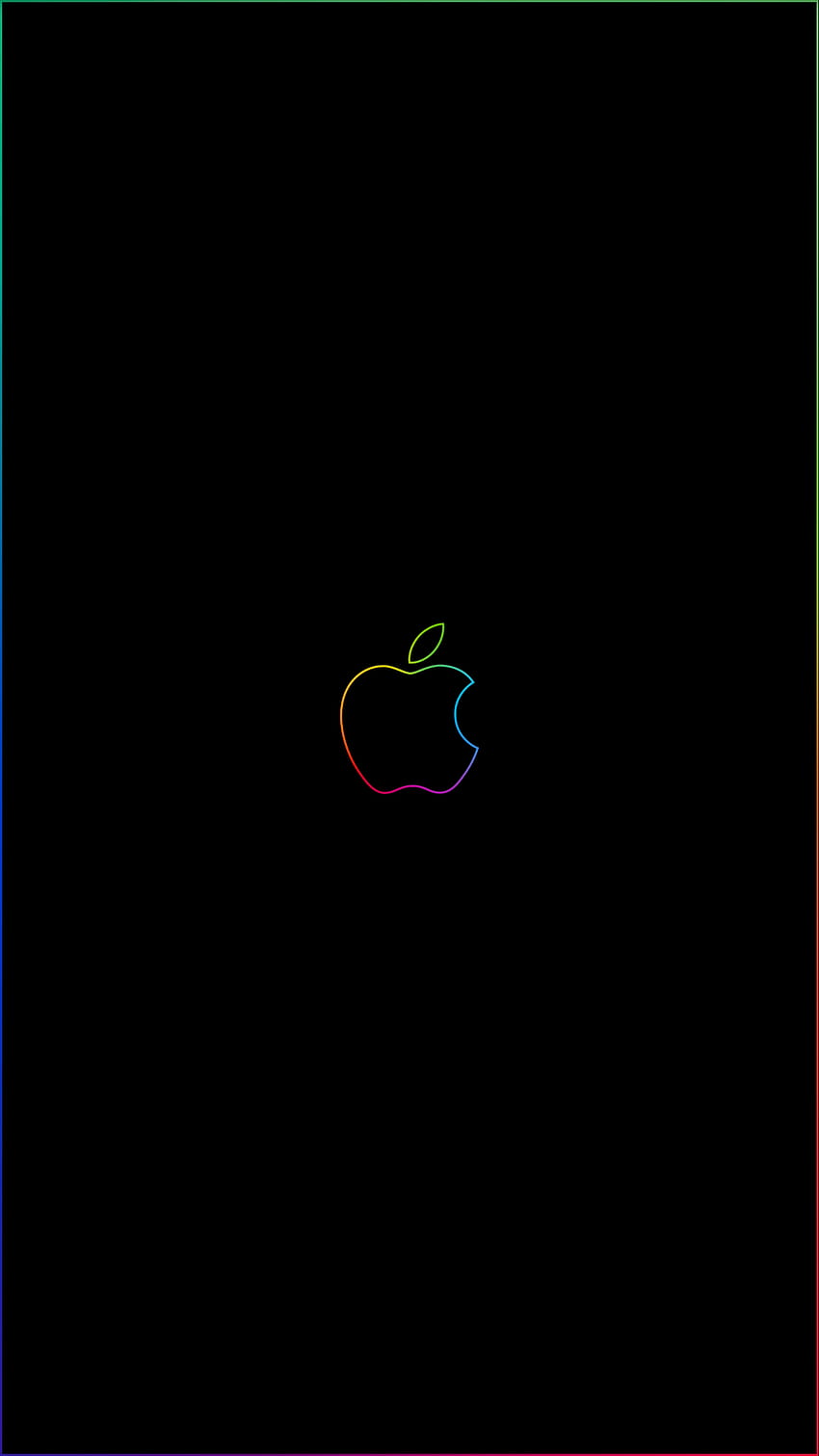 Rainbow Border & Apple 로고 IPhone 링크 • R Iphone, Black Apple 로고 HD 전화 배경 화면
