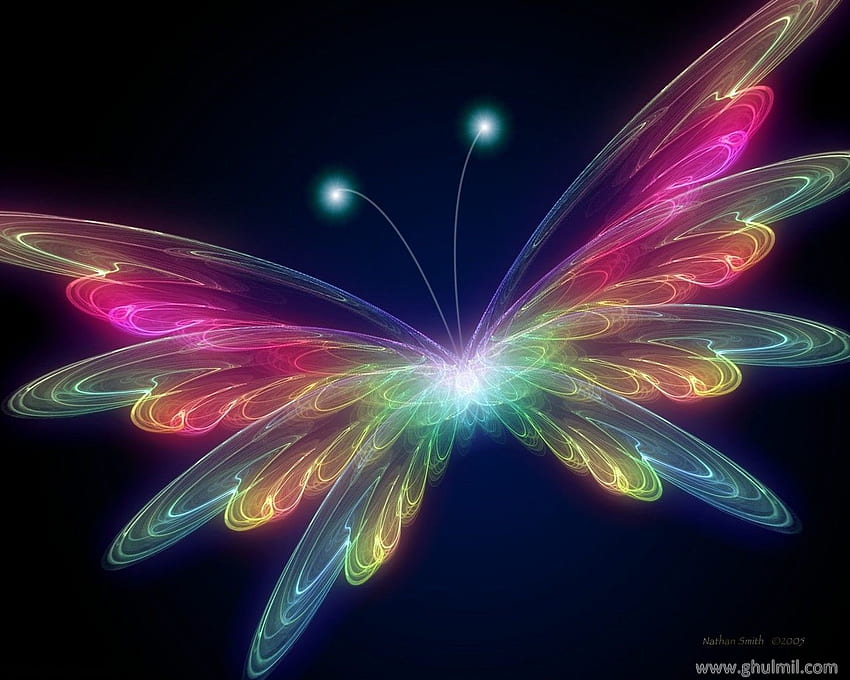3D Butterfly - Butterflies 31063788, Neon Pink Butterfly HD wallpaper