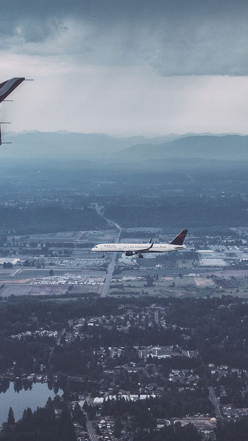 iPhone X. Himmel Flugzeug fliegen Natur HD-Handy-Hintergrundbild