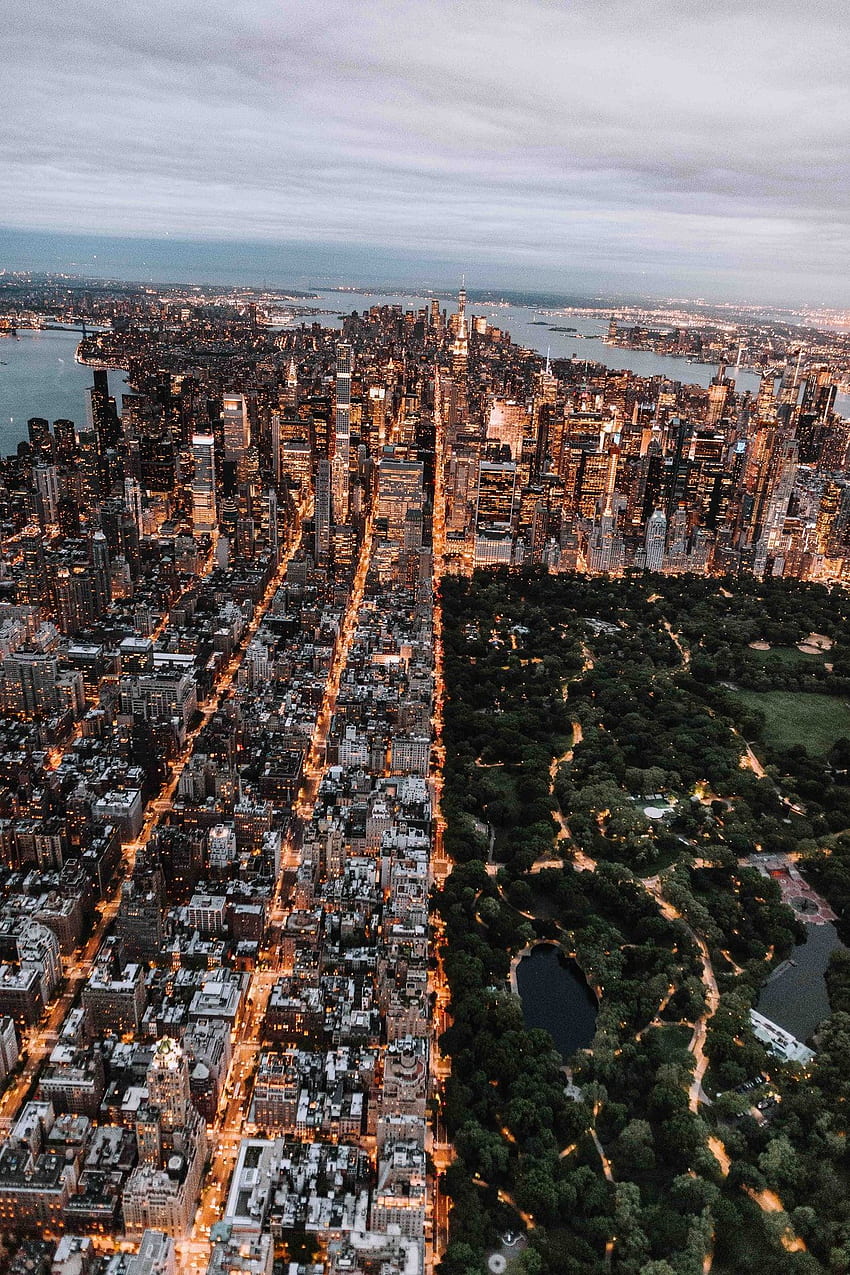 Trent Szmolnik tarafından Central Park ve New York şehrinin havadan görünümü. New york city , Seyahat estetiği, Central park nyc, Central Park Summer HD telefon duvar kağıdı