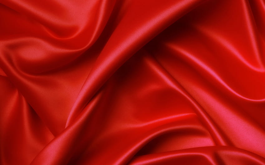red silk, , fabric texture, red background, Red Satin HD wallpaper