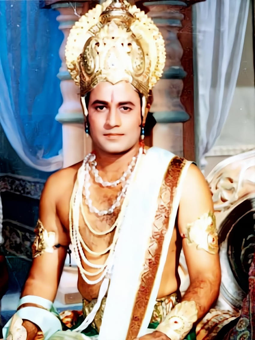 Arun Govil nel ruolo di Shri Ram Mobile Sfondo del telefono HD