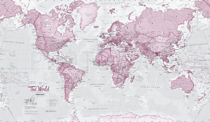 Rosa Karte, ästhetische Welt HD-Hintergrundbild
