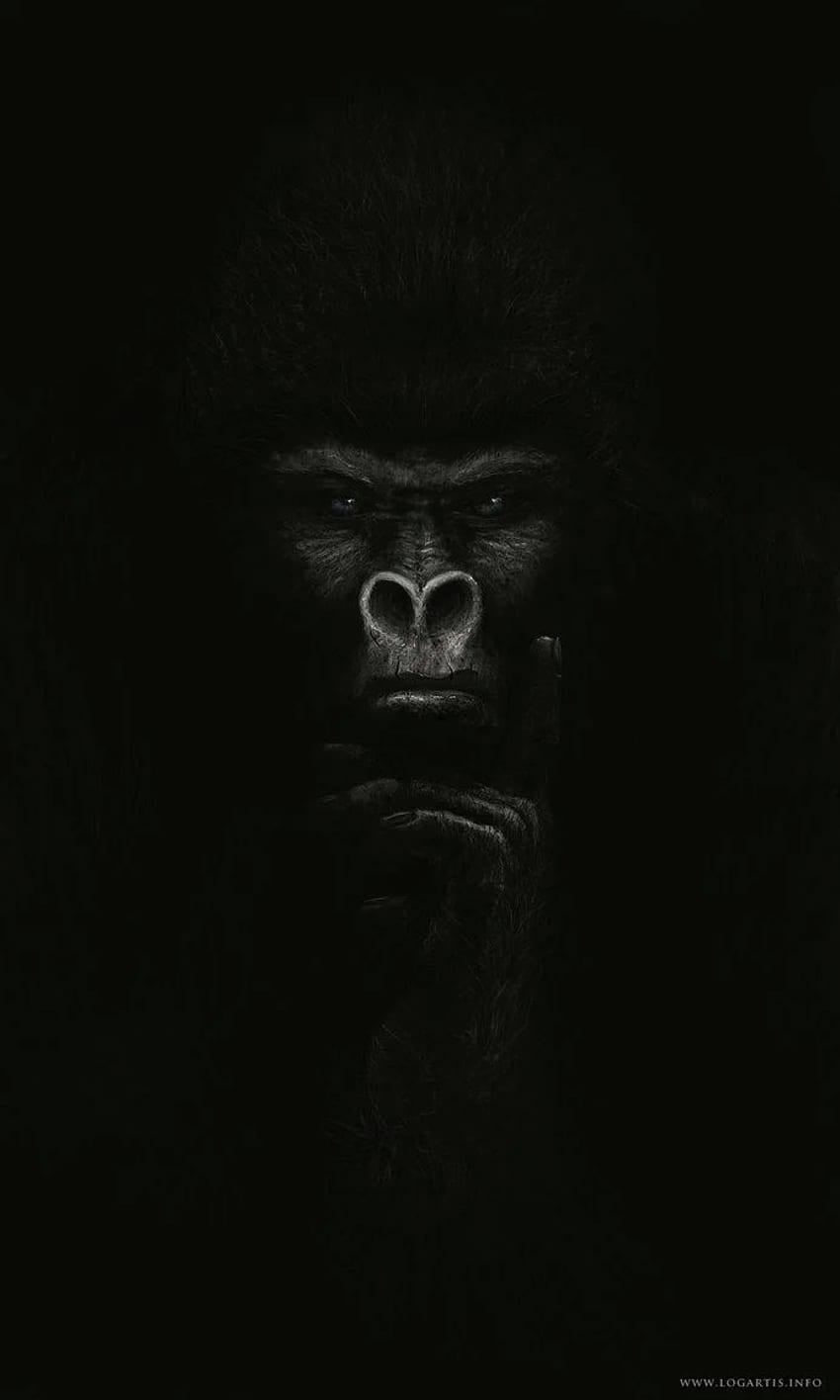 Gorilla от *logartis. Татуировка на горила, изкуство на маймуна HD тапет за телефон